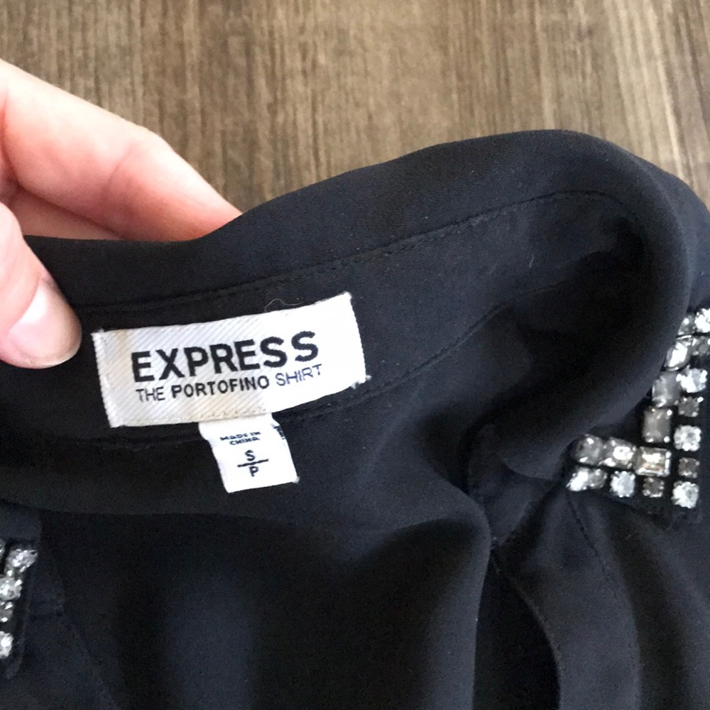 Express Embellished Button Up - image 2